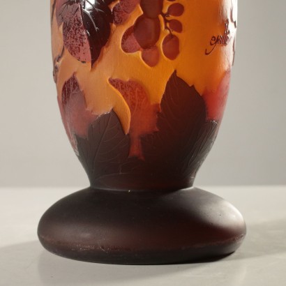 Vase Verre Polychrome Décoré France '900