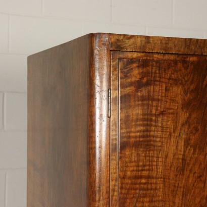 Cupboard Walnut Veneer Vintage Italy 1940s-1950s