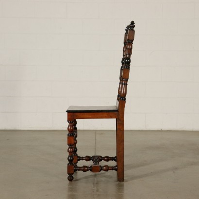 antiquariato, sedia, antiquariato sedie, sedia antica, sedia antica italiana, sedia di antiquariato, sedia neoclassica, sedia del 700,Gruppo 7 sedie in noce