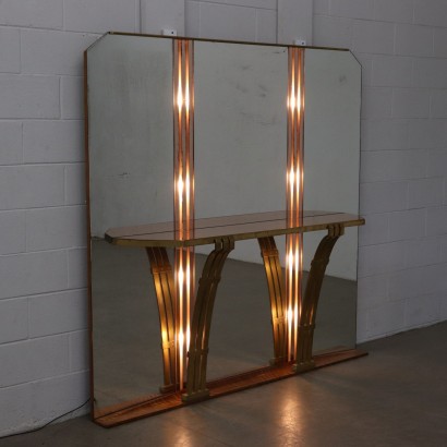 Console Table with Mirror Vintage France 1930s-1940s
