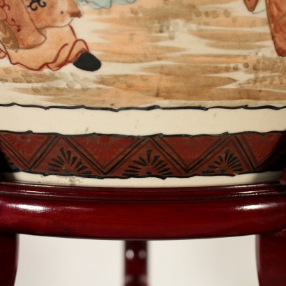 Large Cache-pot Satsuma Ceramic Japan 20th Century