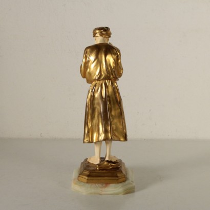 Sculpture Antoine Bofill Bronze doré Os Onyx France Premier '900