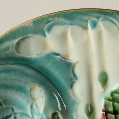 Service composé de six Assiettes Porcelaine Art Nouveau France '800