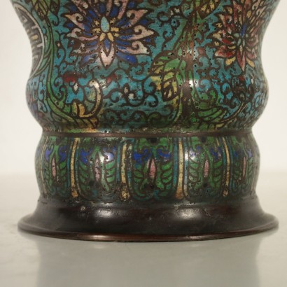 Cloisonné Vase mit Deckel Japan 19. Jahrhundert