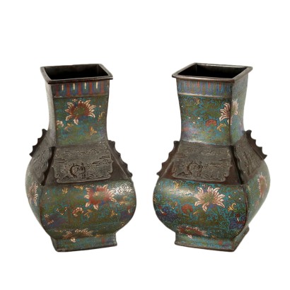 Paire de Vases de Type Shippo Période Meiji (1868-1912)