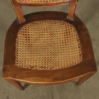 Sept Chaises en Style Noyer Fabriqué en Italie '900