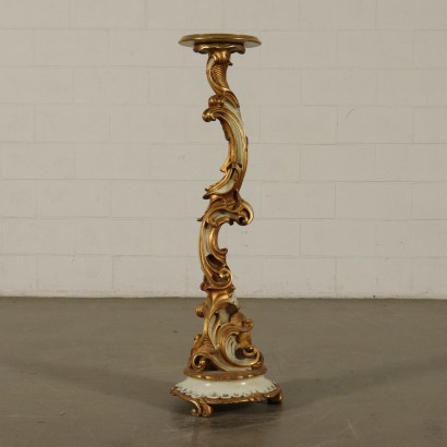 Lackierter Vergoldeter Vasenständer Italien 20. Jahrhundert