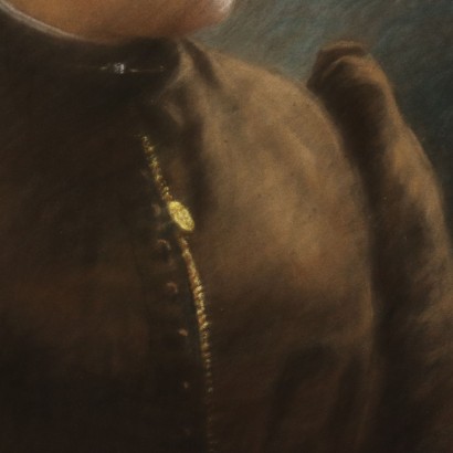 Portrait de Fille Giovan Battista Garberini Pastel sur Papier '800