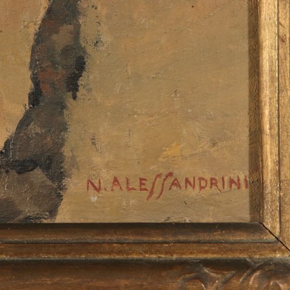 Öl auf Leinwand Nello Alessandrini Italien 20. Jahrhundert