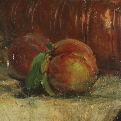 Still Life with Pumpkin and Chicken Oil Painting Early 20th Century