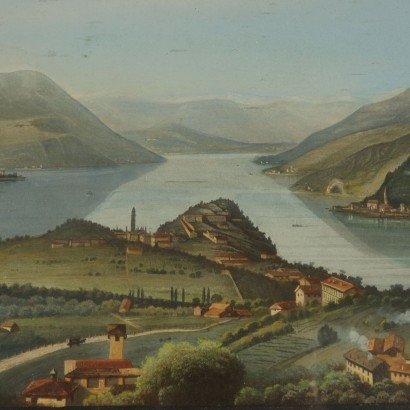 Glimpse from the Como Lake Printing 19th Century