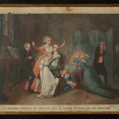Set of Five Engravings Scenes from Louis XVI's Life Early 1800s