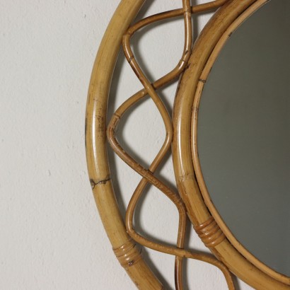 Spiegel mit Bambus Rahmen Vintage Italien 60er Jahre