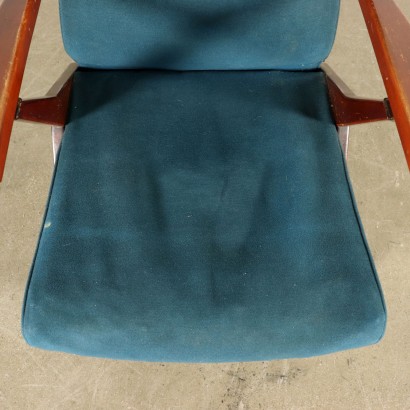 Pair of Armchairs Fabric Upholstery Vintage 1950s-1960s