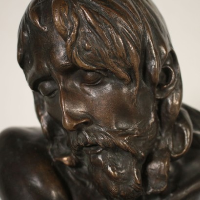 Bust of Christ by Pietro Canonica Bronze Italy 20th Century