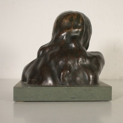Sculpture Bronze Marbre Signature de l'Artiste Italie '900