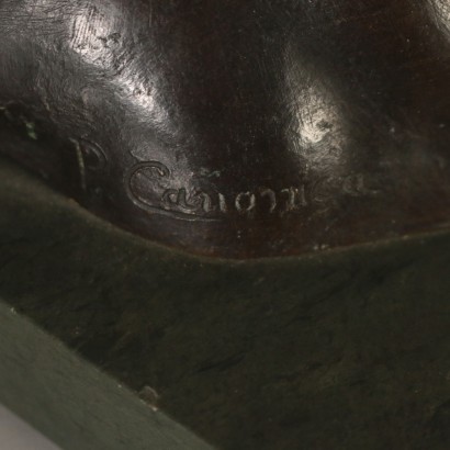 Sculpture Bronze Marbre Signature de l'Artiste Italie '900