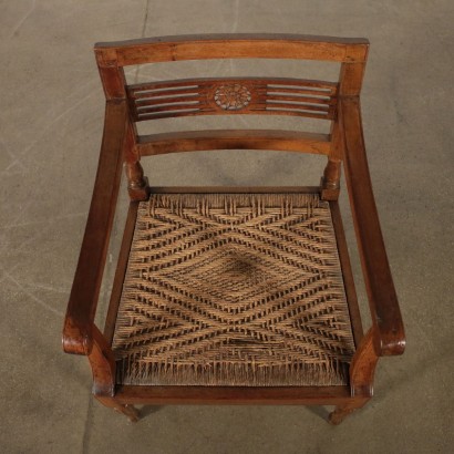 Neoclassical Armchair Straw Seat Italy 18th Century