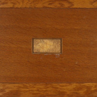 Cabinet with Retractable Doors Oak Veneer Vintage Italy 1940s