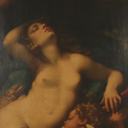 Venus y cupido espiados por un Sátiro-especialmente