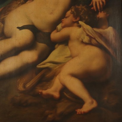 Venus y cupido espiados por un Sátiro-especialmente