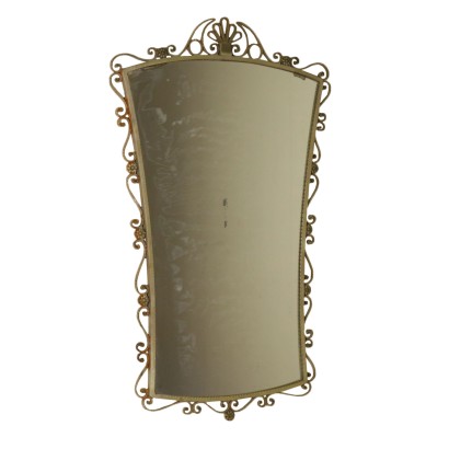 Mirror Wrought Iron Frame Vintage Italy 1950s