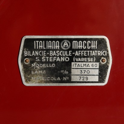 Trancheuse Macchi modèle Italma 60 Italie '900
