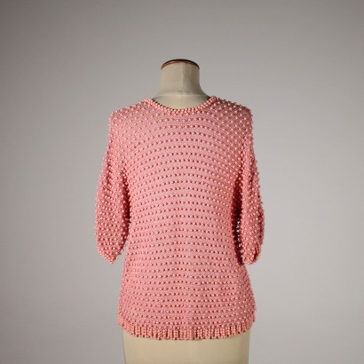 Vintage Jacket with Pink Beads 1960s