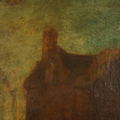 Abraham und die drei Engel Ölgemälde 18. Jahrhundert
