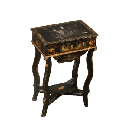 Chinoiserie Work Table with Inlays France First Half of 1900s