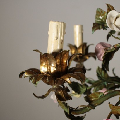 Kronleuchter mit Blumen Eisen Italien 20. Jahrhundert
