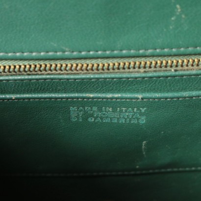 Borsa Vintage in velluto verde Roberta di Camerino-particolare