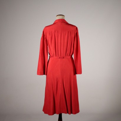 Vintage Red Dress Italy 1970s