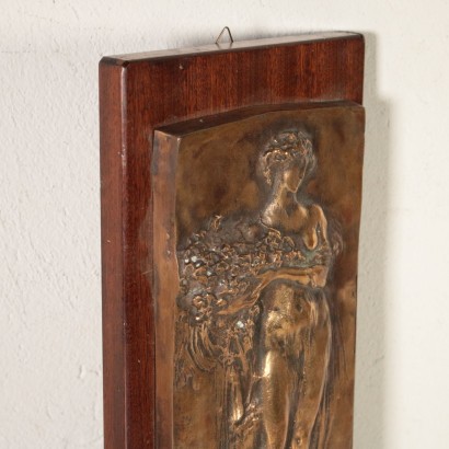 Bronzeplatte von Leonardo Bistolfi Italien 20. Jahrhundert