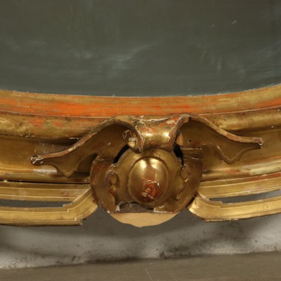 Vergoldeter Geschnitzter Spiegel Italien 19. Jahrhundert