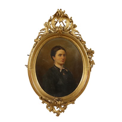 Porträt einer Frau Ölgemälde 19. Jahrhundert