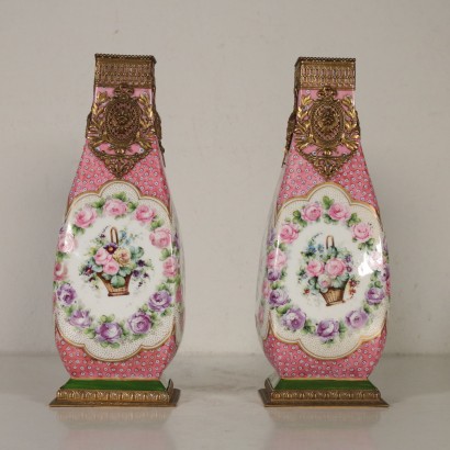 Pair of Sevres Vases Porcelain 19th Century