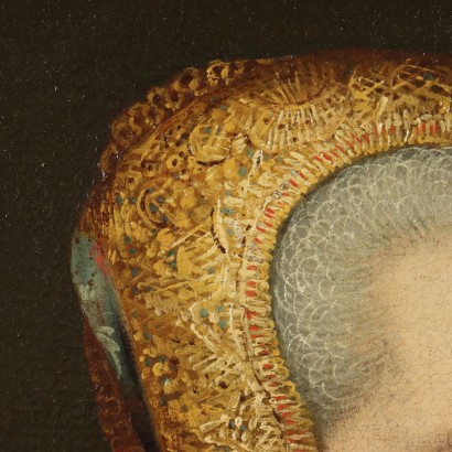 Portrait of Noblewoman Oil Painting 18th Century