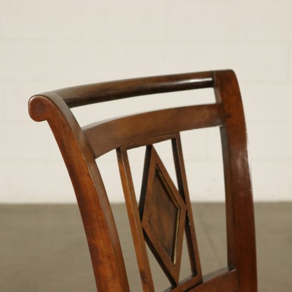 Set of Six Chairs Walnut Italy 19th Century