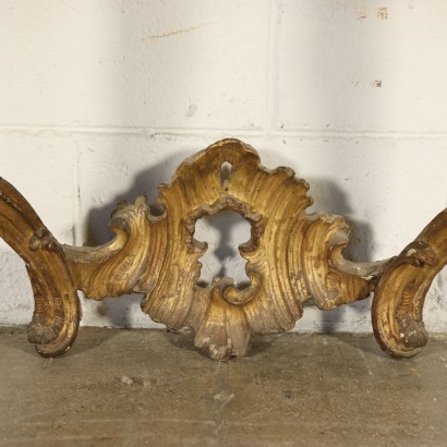 Console Table Gilded Wood Alabaster Italy 18th Century