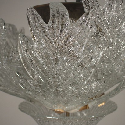 Chandelier for Barovier & Toso Murano Glass Vintage Italy 1960s