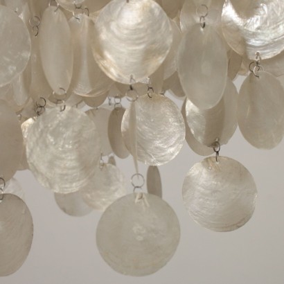 Chandelier Mother-of-pearl Pendants Vintage Italy 1960s