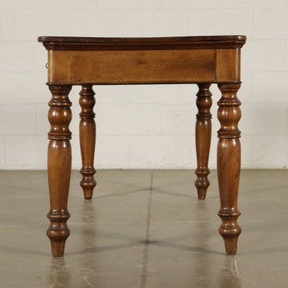 Table with Turned Legs Solid Walnut Italy 19th Century