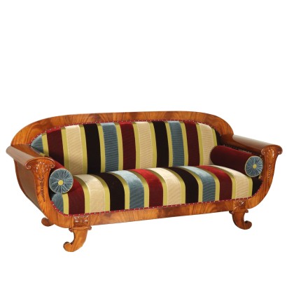 Sofa Restoration Style Mahogany Italy 20th Century