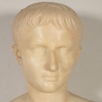 Buste Marbre Blanc représentant Jules César Fabriqué en Italie '800