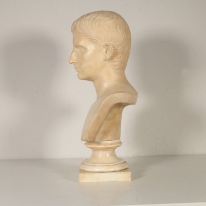 Buste Marbre Blanc représentant Jules César Fabriqué en Italie '800