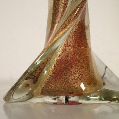 Tischlampe Torchon Glas Vintage Italien 20. Jahrhundert