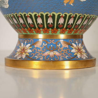 Paar Cloisonné-Vasen aus China 20. Jahrhundert