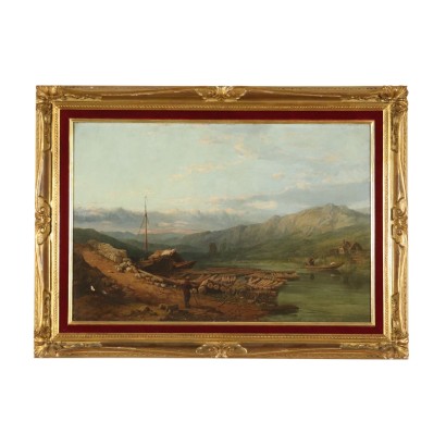 Landschaft von George Clarkson Stanfield Ölgemälde 1869