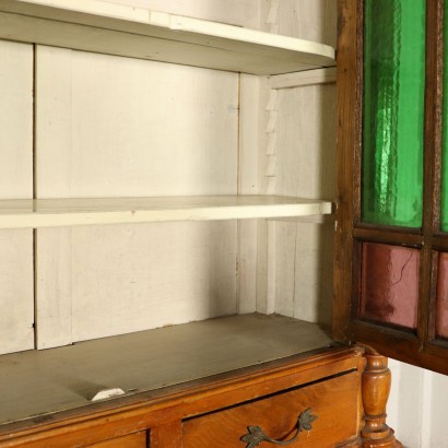 Liberty Serpentine Bookcase Italy Early 20th Century